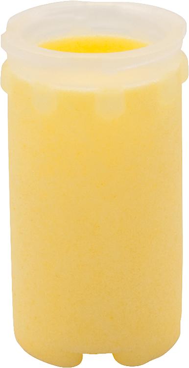 Ölfiltereinsatz mit Sinterkunststoffeinsatz 50 m Rundform - gelb