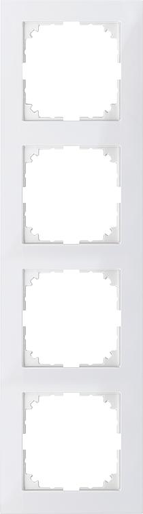 Rahmen Merten M-Pure 4-fach, aktivweiß,1 Stück