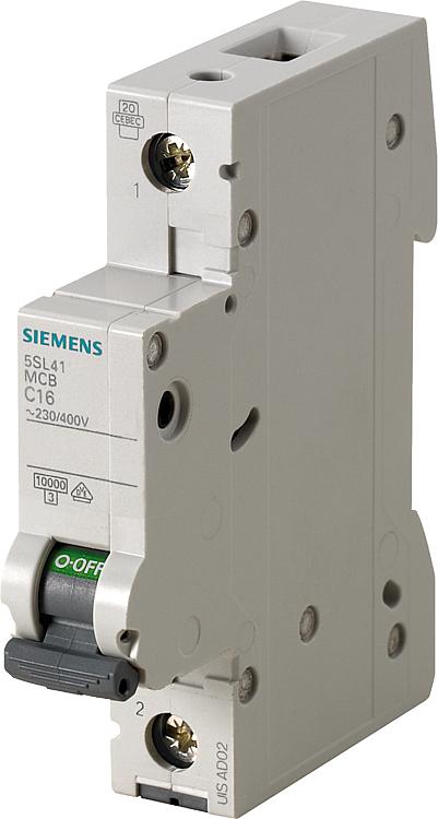 Leitungsschutzschalter Siemens, 10KA, 1-polig, B16A, 5SL4116-6