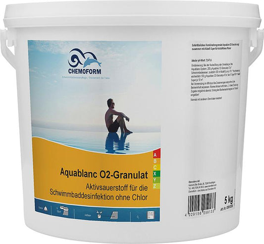 Aquablanc O2-Granulat (ohne Chlor) CHEMOFORM 5kg Eimer