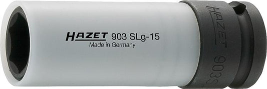 Kraftschraubereinsatz HAZET 1/2", 6-kant, SW 21, L: 85mm mit Schonhülse