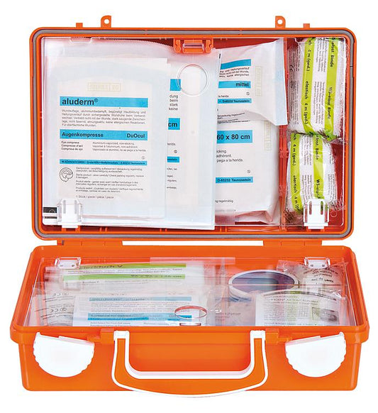 Erste-Hilfe-Koffer mit Füllung nach DIN13 157 260x170x110 mm / orange