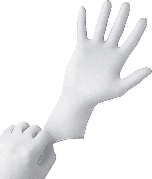 Nitril-Handschuh puderfrei, 24 cm lang weiß, Größe M / VPE 100 St.