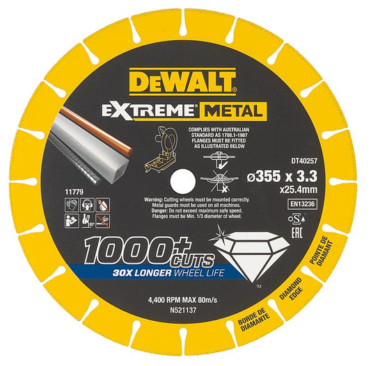 Diamant-Trennscheibe DeWALT DT40257-QZ,350x3,3x25,4mm