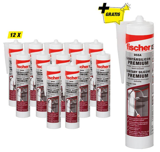 Fischer-Aktions-Set best. aus 12 x 93 008 96+ Gratis 1x 93 008 96 Sanitärsilikon