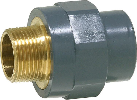 PVC-U-Übergangs-Muffennippel AG 50mm x DN 40 (1 1/2")