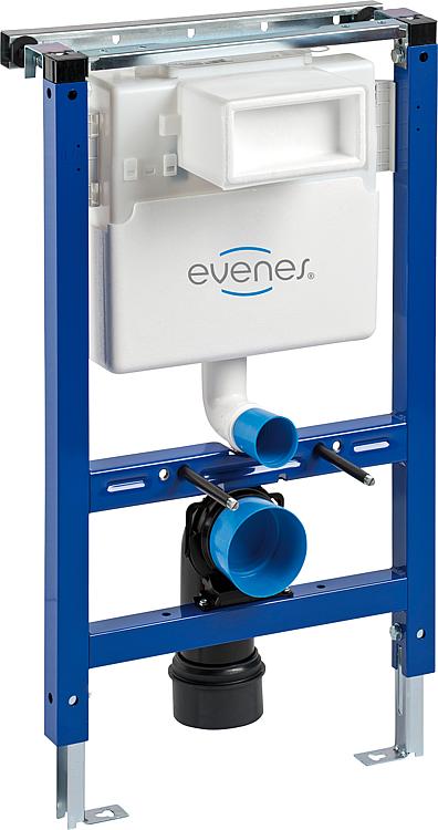 Evenes XS WC-Element 820mm, inkl. UP-Spülkasten 187, Betätigung von oben/vorne
