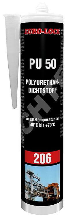 1K-Polyurethan-Dichtstoff PU 50 EURO-LOCK LOS 206-W, 310ml Kartusche