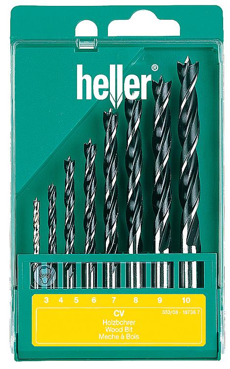 Holzspiralbohrerset HELLER CV 8-tlg 3/4/5/6/7/8/9/10 mm