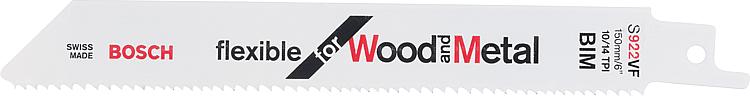 Säbelsägeblätter BOSCH S922VF Länge 150mm VPE 5 Stück für Holz und Metall